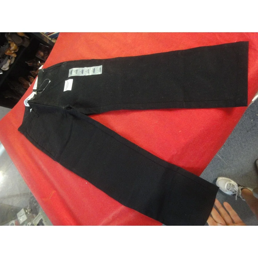 Old navy childrens 7 straight black slacks pants built in flex reinforced knees